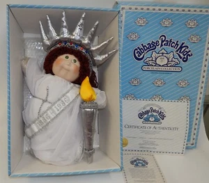 Muñeca Applause 16" Colección Porcelana Vintage Estatua de la Libertad Repollo Parche - Imagen 1 de 4