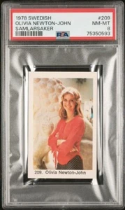 1978 Swedish Samlarsaker Card #209 OLIVIA NEWTON-JOHN Actress GREASE Movie PSA 8 - Picture 1 of 2