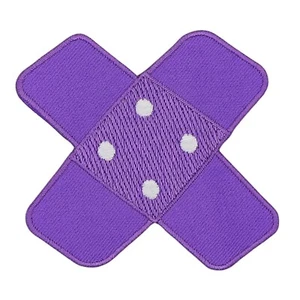 ah95★Parche morado parche planchar imagen para planchar parche costura parche 7,3 x 7,3 cm - Imagen 1 de 7