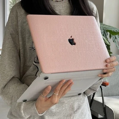 Pink Crocodile PU Leather Case Cover For MacBook Pro 14 15 16 MacBook Air 13 15 - Photo 1/4