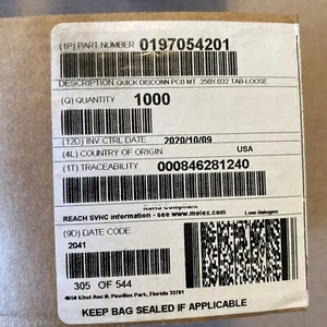 1000 Pcs Board Mount PCB Solder Tab Male Terminals Uninsu 6.35 mm x 0.81 mm A22 - Picture 1 of 5