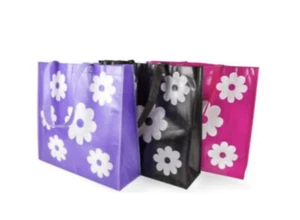 1 x Borsa Shopping Fiori Bianchi Forte Tote Riutilizzabile Alimentari Picnic Impermeabile - Foto 1 di 2