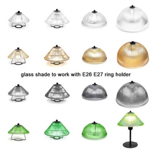Modern E27 Green Grey Glass Lamp Shade Replacement for Table Desk Floor Light - Picture 1 of 39
