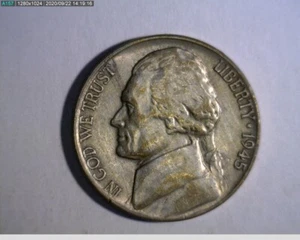 1945 P Jefferson silver war nickel (79-328 12m2) - Picture 1 of 2