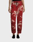$495 Alexander Mcqueen Women's Red Wide-Leg Drawstring Pajama Pants Us 4/It 40