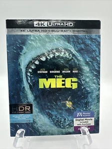 The Meg 4K UHD + Blu-ray with Slipcover 2018 film Jason Statham vs. Megalodon - Picture 1 of 6