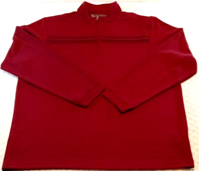 Pebble Beach Performance Men's 2XL 1/4 Zip Jacket Pullover Golf Long Sleeve Red - Image 1 of 4