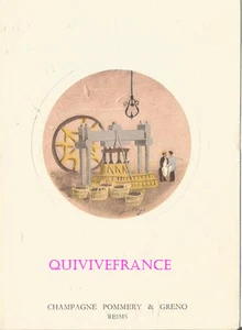 MN252 - MENU CHAMPAGNE POMMERY & GRENO Octobre 1964 - Bild 1 von 2