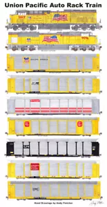 9 imanes de tren de rack automático Union Pacific de Andy Fletcher - Imagen 1 de 1