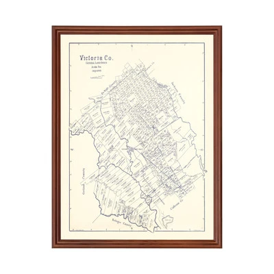 Old Map of Victoria County, TX 1921 - Vintage Texas Art - Image 1 of 4
