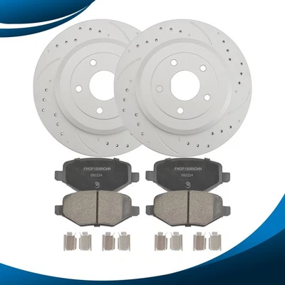 Pastillas de frenos rotores perforados para Ford Taurus Explorer Flex Lincoln MKS Foto 1 de 4