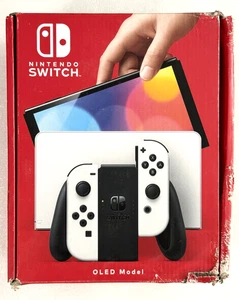 NINTENDO SWITCH 7" OLED 64GB Console with White Joy-Con BRAND NEW IN DAMAGED BOX - Picture 1 of 15