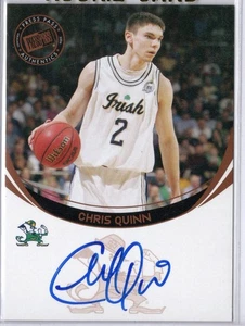 2006 Press Pass Basketball Chris Quinn Bronze Notre Dame Autograph Card - Picture 1 of 2