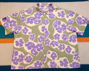 Nike X Naomi Osaka camicia hawaiana floreale bottoni a pressione tennis fiore vestibilità ampia 2XL - Foto 1 di 6