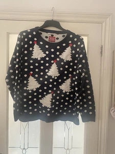 George Christmas Xmas Jumper / Womens Size 18 Blue - Picture 1 of 5