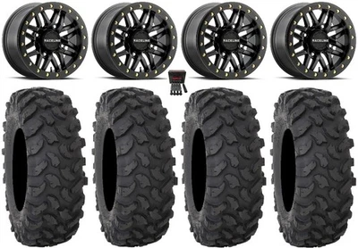 Raceline Ryno Bdlk 14" Bk Wheels 28" XTR370 Tires Polaris RZR XP 1000 / PRO XP - Image 1 of 4
