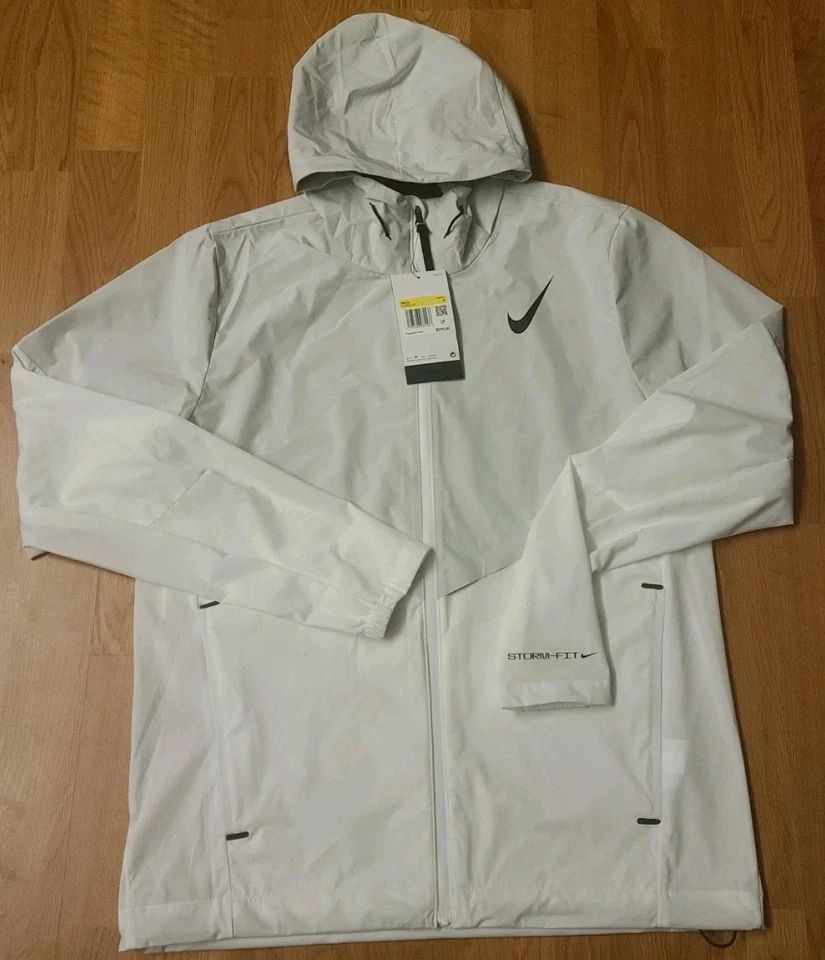 Nike AeroSwift Storm-Fit Aerogami Running Jacket White FZ9039-121 Men's Size M