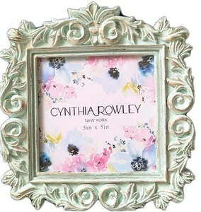 Marco de fotos estilo Shabby Chic verde CYNTHIA ROWLEY N.Y. - 5" X 5" - Imagen 1 de 3