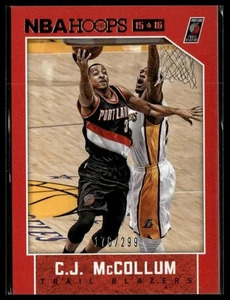 2015-16 Hoops #67 C.J. McCollum Rot #/299 - Bild 1 von 2