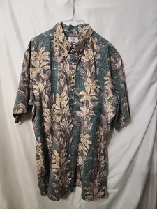 XXXL Reyn Spooner Hawaii Print Shirt Grün Grau Gelb - Bild 1 von 4