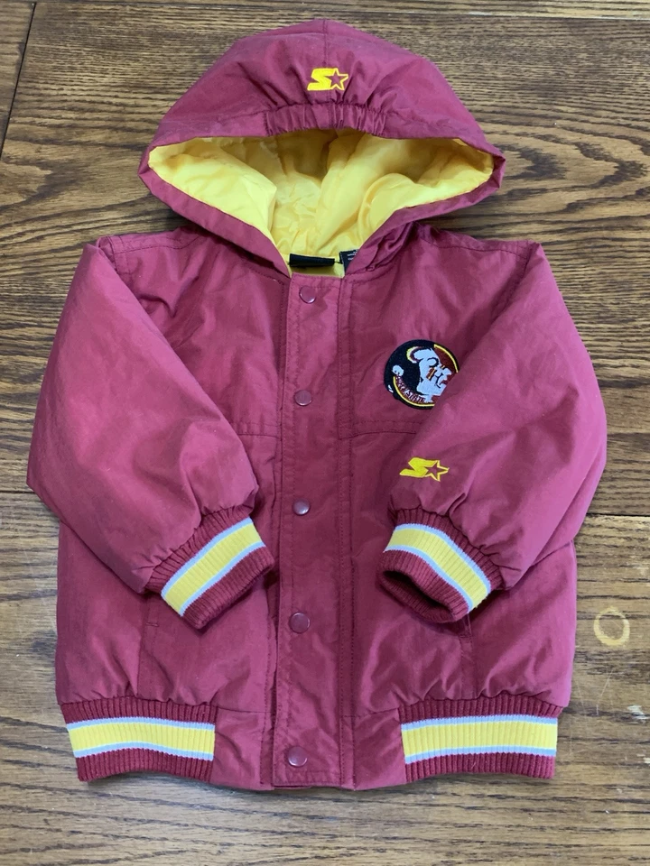 Vintage Starter Toddler Size 2T Hooded Bomber Jacket Florida State Seminoles - Imagem 1 de 4