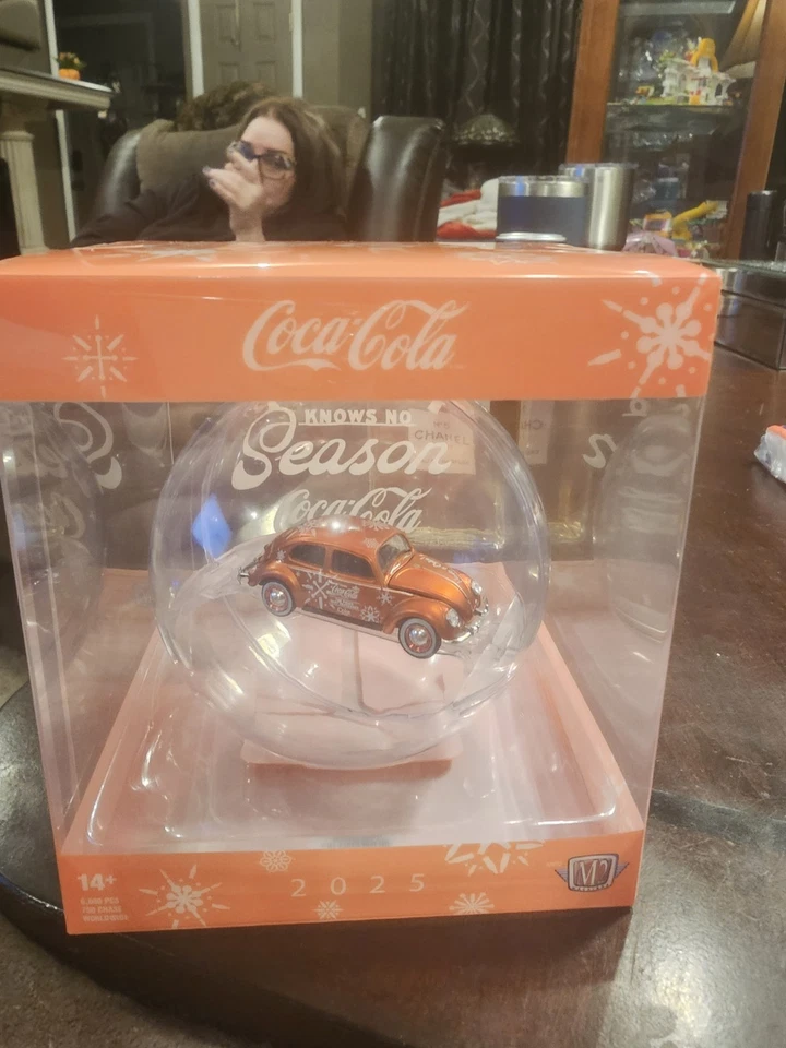 2025 M2 Machines Christmas  Coca-Cola 1953 Volkswagen Beetle Chase - Image 1 of 4