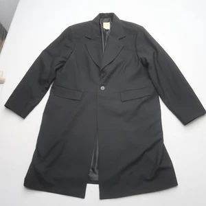 Abrigo Wah Maker para Hombres Mezcla de Lana Talla 50 Negro Western Abrigo Cuello Muesca - Imagen 1 de 11