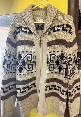 Vintage 70s Pendleton Original Westerley Big Lebowski Wool Sweater Cardigan Zips - Image 1 of 4