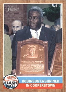 2011 Topps Heritage News Flashbacks #NF10 Jackie Robinson Enshrined - Picture 1 of 2