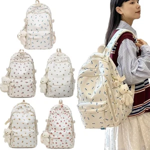 Floral Pattern Women's Backpack Large Capacity Travel Rucksack Outdoor Travel - Picture 1 of 17