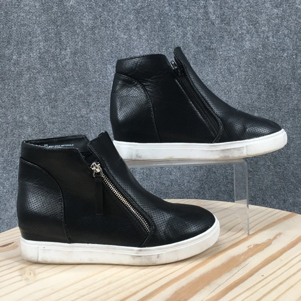 Botas Lane Bryant para mujer 9 botín ancho negro doble cremallera lateral cuña interior Foto 1 de 4