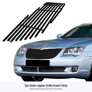 For 2004-2008 Chrysler Crossfire Main Upper Stainless Black Billet Grille Insert - Bild 1 von 7