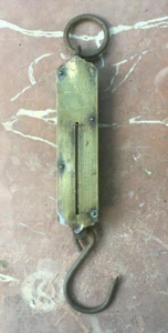 Vintage brass Salter hanging scales to 40lb - Picture 1 of 2