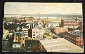 Postal Davenport Iowa IA Vista Panorámica PC 1915 AC Bosselman - Alemania - Imagen 1 de 1