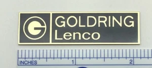 Goldring Lenco Turntable Logo Badge Metal Custom Made - Picture 1 of 7
