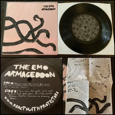 THE EMO ARMAGEDDON 7” Vinyl-Louise Cyphre June Paik SL-27 Raein La Quiete Daïtro - Image 1 of 4