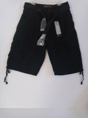 Pantalones Cortos Carga Galaxy by Harvic Para Hombre Nuevos con Cinturón Negro - Talla 30 ~ Precio de venta sugerido por el fabricante $68 Foto 1 de 4