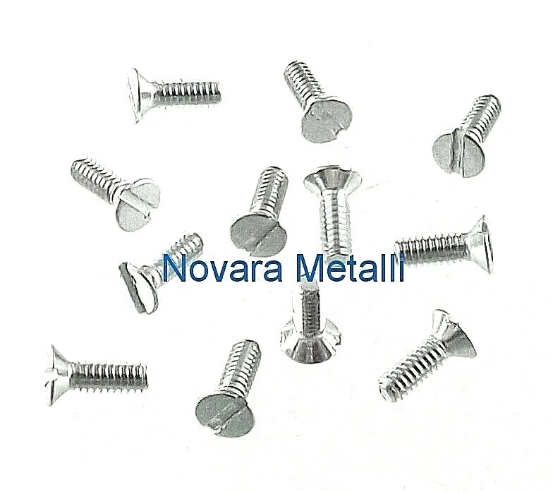 100 microviti inox Testa Piana svasata M1,6x5  - M1,6 taglio cacciavite viti   - Immagine 1 di 1