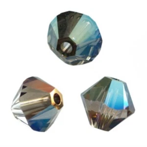 20 Perlen Kreisel 4 mm Swarovski KRISTALL IRISIEREND GRÜN 5328 XILION - Neu - Bild 1 von 1