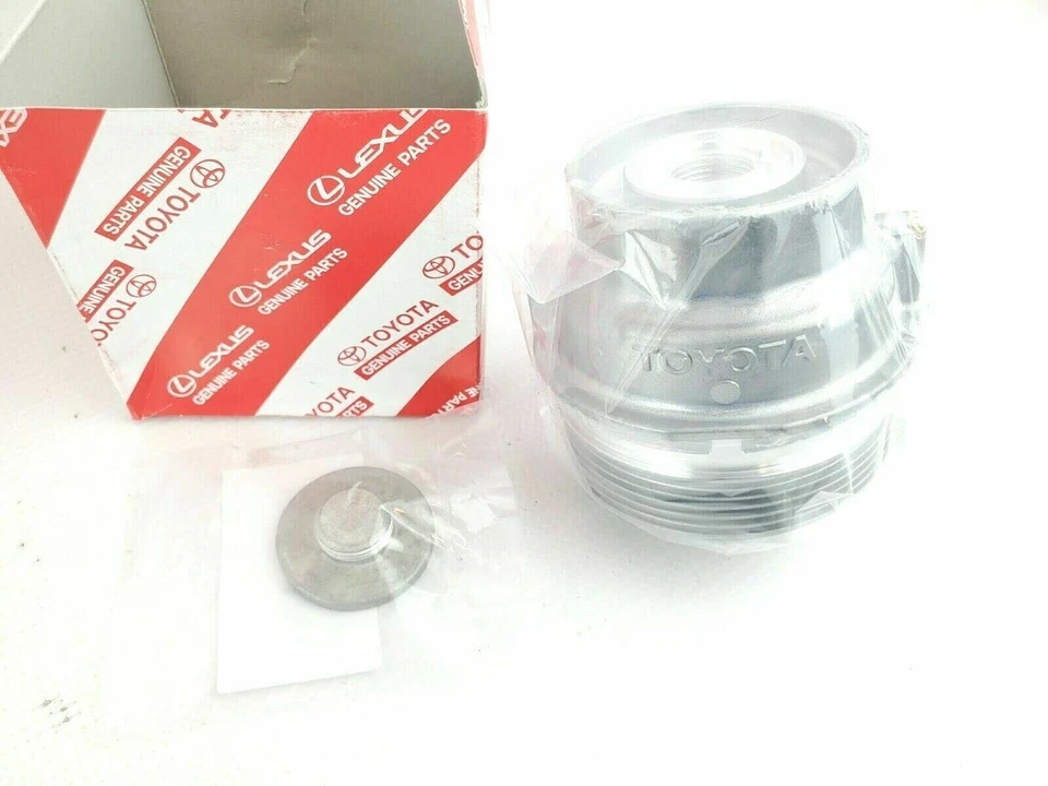 GENUINE Toyota OEM Oil Filter Housing Cap Holder 15620-31060 + Plug 15643-31050 - Image 1 of 1