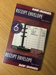 Sobre de recibo Day Runner (12 por paquete) para organizadores de 6 anillos de 33/4" x 63/4" - Nuevo  - Imagen 1 de 3