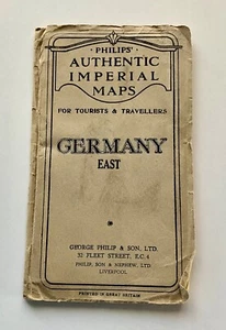 Vintage WWII Karte Ostdeutschland & umliegende Länder vor Krieg - Bild 1 von 4