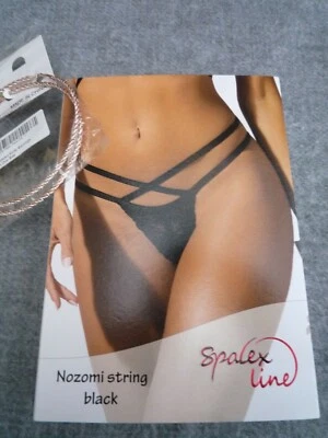 Damen String NOZOMI aus Spitze & Netzstoff Unterwäsche Schwarz Gr. S/M 36/38 OVP - Bild 1 von 3