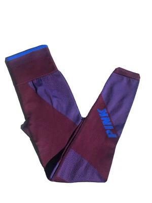 VICTORIAS SECRET ROSA FRESCO Y CÓMODO CINTURA ALTA LARGO LEGGINGS PEQUEÑOS Foto 1 de 4