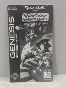 Wacky Worlds Sega Genesis Instruction Manual Only - Good Condition - Picture 1 of 3