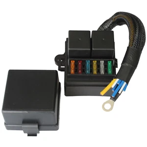 Prewired Fuse Relay Box 2 4pin 80a Relay Slots And 6 Atc/ato Fuse Holder Univers - Picture 1 of 6