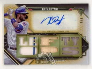 Kris Bryant 2021 Topps Triple Threads Autograph Relic Card #TTAR-KB1 4/9 - Picture 1 of 2