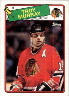 1988-89 Topps Troy Murray #106 Chicago Blackhawks - Image 1 of 2