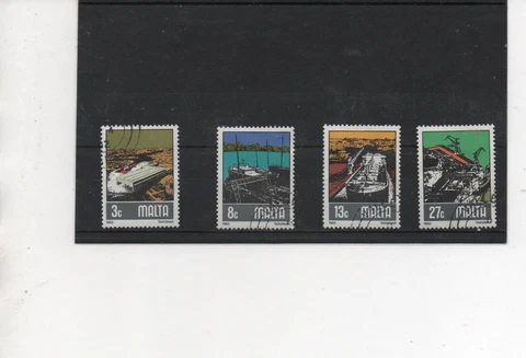 Malta Stamps 1982 Shipbuilding set of 4 very fine used SG686-689 Cover