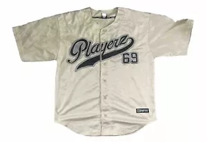 Playerz 69 Urban 90's Vintage Hip Hop Button Up Baseball Jersey Size Xl - Picture 1 of 12